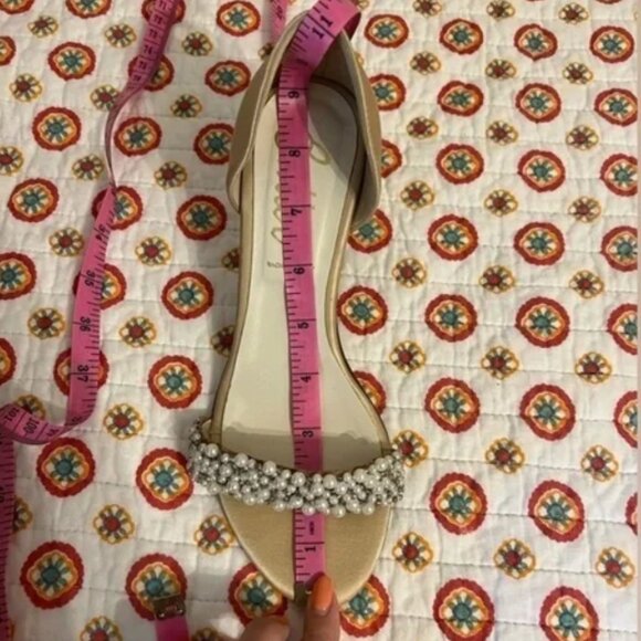 Butter Oyster Bed D'Orsays Wedding Shoes Pearl Italian Heels Size 6.5 - Picture 6 of 8